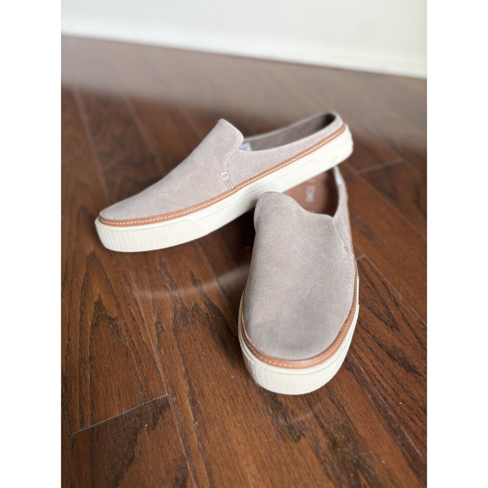 TOMS Sunrise Mule Suede Slip-On Sneakers Gray 9.5